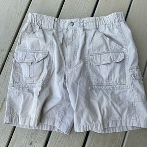 Van Heusen - Mens cream cargo shorts, Size: 32